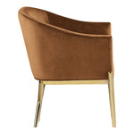 Xavier Velvet Upholstered Dining Chair (763-C) in Saddle