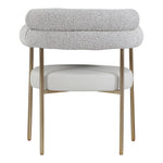 Blake Boucle Fabric And Vegan Leather Upholstered Dining Chair in Taupe