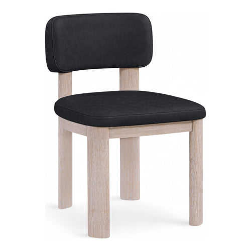 Paloma Vegan Leather Upholstered Dining Chair (88052-C) in Black