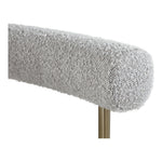 Blake Boucle Fabric And Vegan Leather Upholstered Dining Chair in Taupe