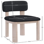 Paloma Vegan Leather Upholstered Dining Chair (88052-C) in Black