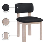 Paloma Vegan Leather Upholstered Dining Chair (88052-C) in Black