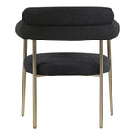 Blake Boucle Fabric Upholstered Dining Chair in Black