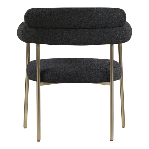 Blake Boucle Fabric Upholstered Dining Chair in Black