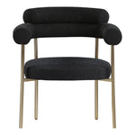 Blake Boucle Fabric Upholstered Dining Chair in Black