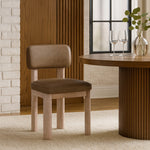 Paloma Vegan Leather Upholstered Dining Chair (88052-C) in Brown