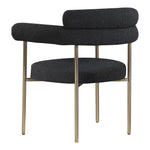 Blake Boucle Fabric Upholstered Dining Chair in Black