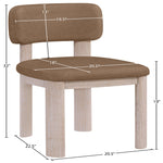 Paloma Vegan Leather Upholstered Dining Chair (88052-C) in Brown