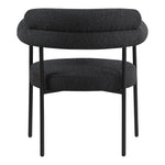 Blake Boucle Fabric Upholstered Dining Chair in Black