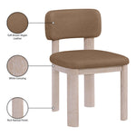 Paloma Vegan Leather Upholstered Dining Chair (88052-C) in Brown
