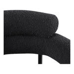 Blake Boucle Fabric Upholstered Dining Chair in Black