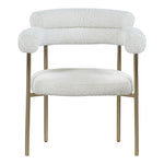 Blake Boucle Fabric Upholstered Dining Chair in Cream