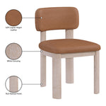 Paloma Vegan Leather Upholstered Dining Chair (88052-C) in Cognac