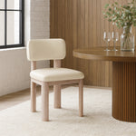 Paloma Vegan Leather Upholstered Dining Chair (88052-C) in Cream