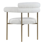 Blake Boucle Fabric Upholstered Dining Chair in Cream