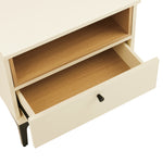 Amara 20" Nightstand (1-Drawer) in Cream and Light Oak