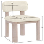Paloma Vegan Leather Upholstered Dining Chair (88052-C) in Cream