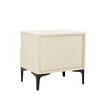 Amara 20" Nightstand (1-Drawer) in Cream and Light Oak