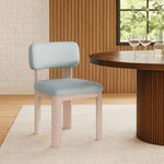Paloma Vegan Leather Upholstered Dining Chair (88052-C) in Light Blue