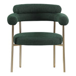 Blake Boucle Fabric Upholstered Dining Chair in Green