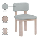 Paloma Vegan Leather Upholstered Dining Chair (88052-C) in Light Blue