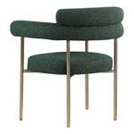 Blake Boucle Fabric Upholstered Dining Chair in Green