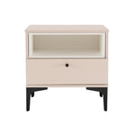 Amara 20" Nightstand (1-Drawer) in Pale Rose and White