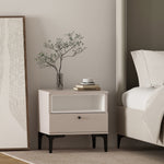 Amara 20" Nightstand (1-Drawer) in Pale Rose and White