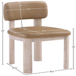 Paloma Vegan Leather Upholstered Dining Chair (88052-C) in Tan
