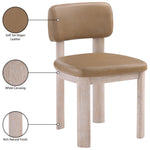 Paloma Vegan Leather Upholstered Dining Chair (88052-C) in Tan