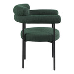 Blake Boucle Fabric Upholstered Dining Chair in Green