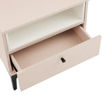 Amara 20" Nightstand (1-Drawer) in Pale Rose and White