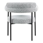 Blake Boucle Fabric Upholstered Dining Chair in Grey