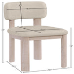 Paloma Vegan Leather Upholstered Dining Chair (88052-C) in Taupe