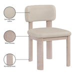 Paloma Vegan Leather Upholstered Dining Chair (88052-C) in Taupe