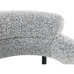 Blake Boucle Fabric Upholstered Dining Chair in Grey