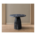 Cosenza 36" Marble Finish Concrete Indoor / Outdoor Dining Table in Black