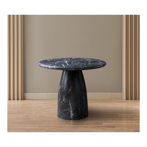 Cosenza 36" Marble Finish Concrete Indoor / Outdoor Dining Table in Black