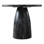 Cosenza 36" Marble Finish Concrete Indoor / Outdoor Dining Table in Black