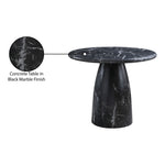 Cosenza 36" Marble Finish Concrete Indoor / Outdoor Dining Table in Black