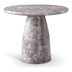 Cosenza 36" Marble Finish Concrete Indoor / Outdoor Dining Table in Brown
