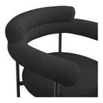 Blake Boucle Fabric Upholstered Counter Stool in Black