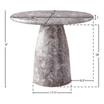 Cosenza 36" Marble Finish Concrete Indoor / Outdoor Dining Table in Brown