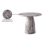 Cosenza 36" Marble Finish Concrete Indoor / Outdoor Dining Table in Brown
