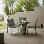 Cosenza 36" Marble Finish Concrete Indoor / Outdoor Dining Table in Green