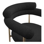 Blake Boucle Fabric Upholstered Counter Stool in Black