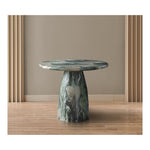 Cosenza 36" Marble Finish Concrete Indoor / Outdoor Dining Table in Green