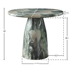 Cosenza 36" Marble Finish Concrete Indoor / Outdoor Dining Table in Green