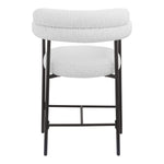 Blake Boucle Fabric Upholstered Counter Stool in Cream
