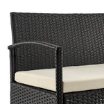 Noli 4-Piece Conversation Set in Black and Cream